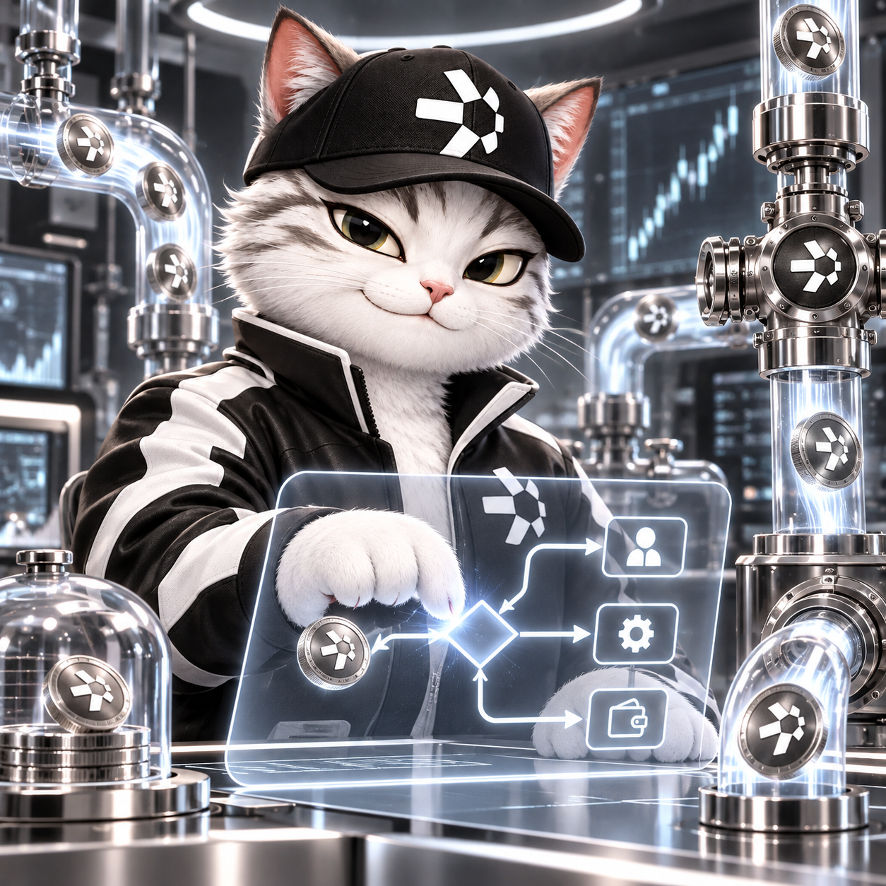 Quant Cat operating a programmable payment lab