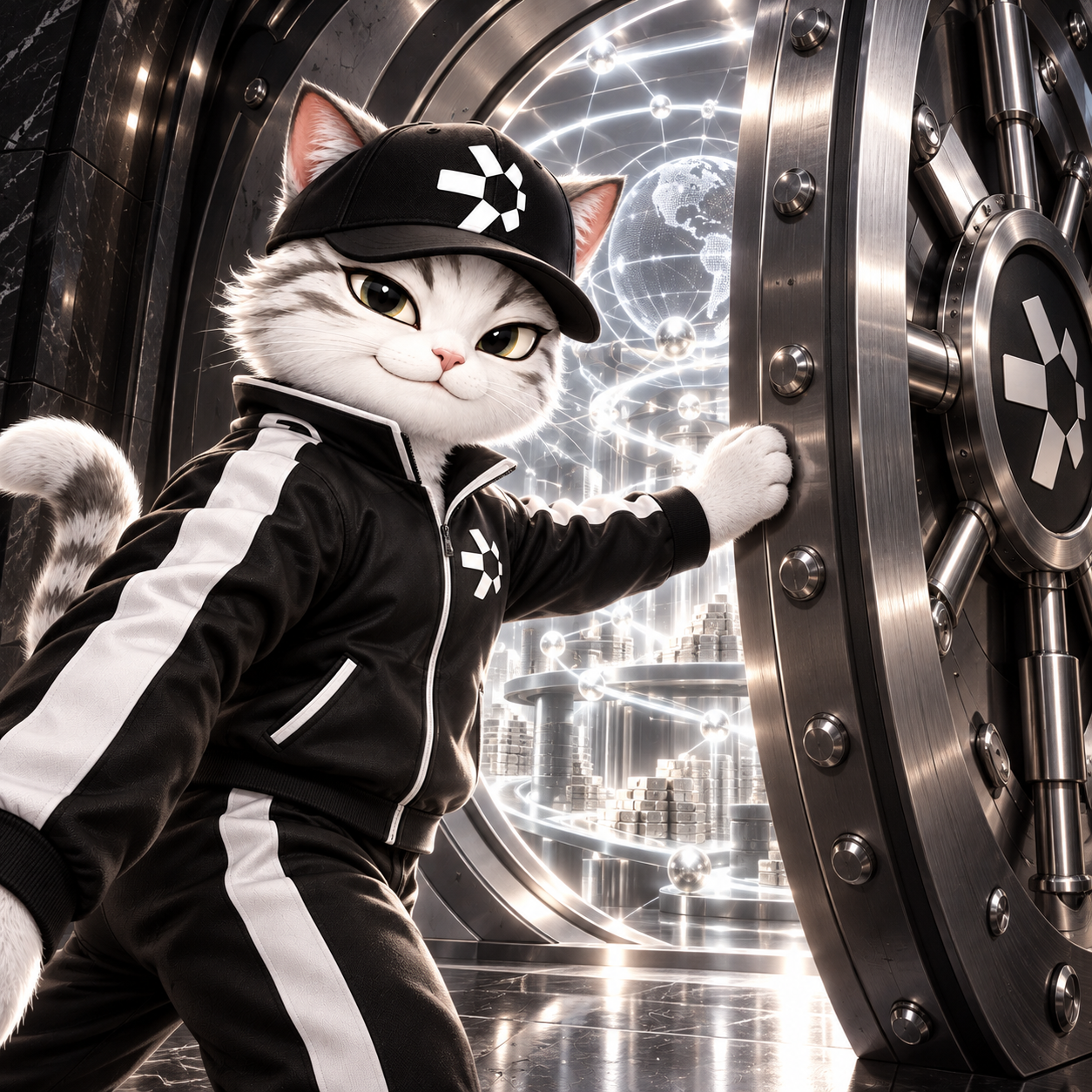 Quant Cat opening a vault of financial networks