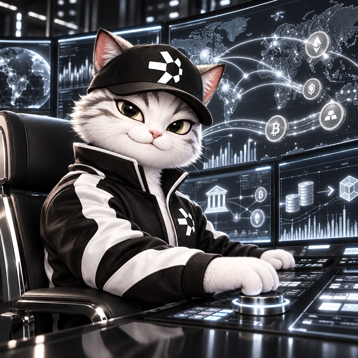 Quant Cat in a settlement control room